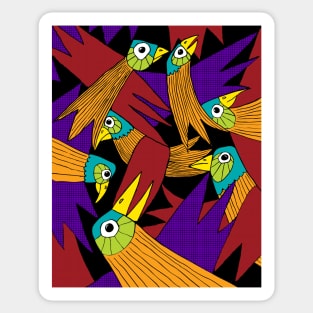 Parrot bird pattern in color Sticker